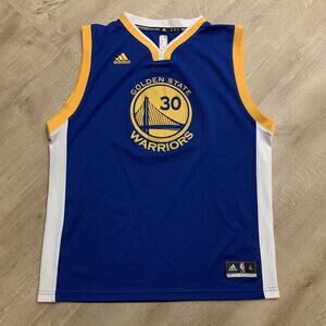 Adidas NBA Golden State Warriors Steph Curry #30 Jersey Youth Boys XL 18/20 Blue